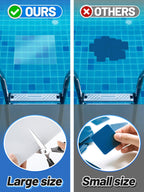 Aulock Exlarge Clear Pool Liner Repair Patch - 4ft x 2.8ft Self-Adhesive PVC Vinyl Patch Kit for In-Ground or Above Ground Pools Inflatable Swimming Pools Boat Air Mattress