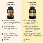 Extra Strength Turmeric Capsules - High-Absorption 2360 mg Curcumin Supplements, Non-GMO Blend for Digestive Comfort & Daily Support - Organic Turmeric Supplement with Black Pepper (120ct, Pack of 1)