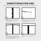 Hands-Free Magnetic Screen Door, Heavy Duty, Self Sealing Screen Door Mesh Protector, Pet and Kid-Friendly, Stay-Open Buckle, Keeps Bugs Out While Letting Nature in, Fits Door Size (32" x 82")