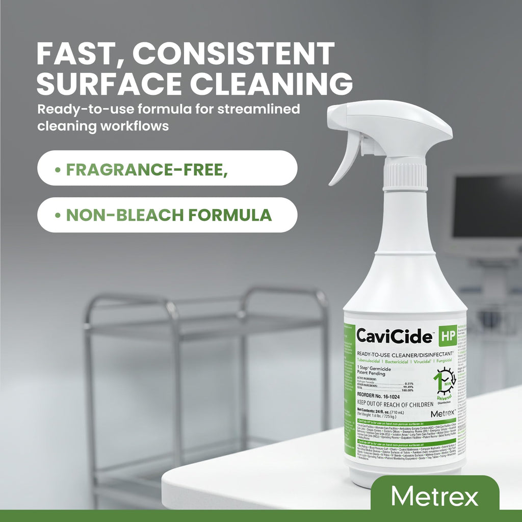 Metrex CaviCide HP Hydrogen Peroxide Disinfectant, 24 Oz Spray, 1 Count
