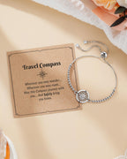 Shonyin Travel Gifts for Women for Travelers, Trip Gifts, Compass Bracelet