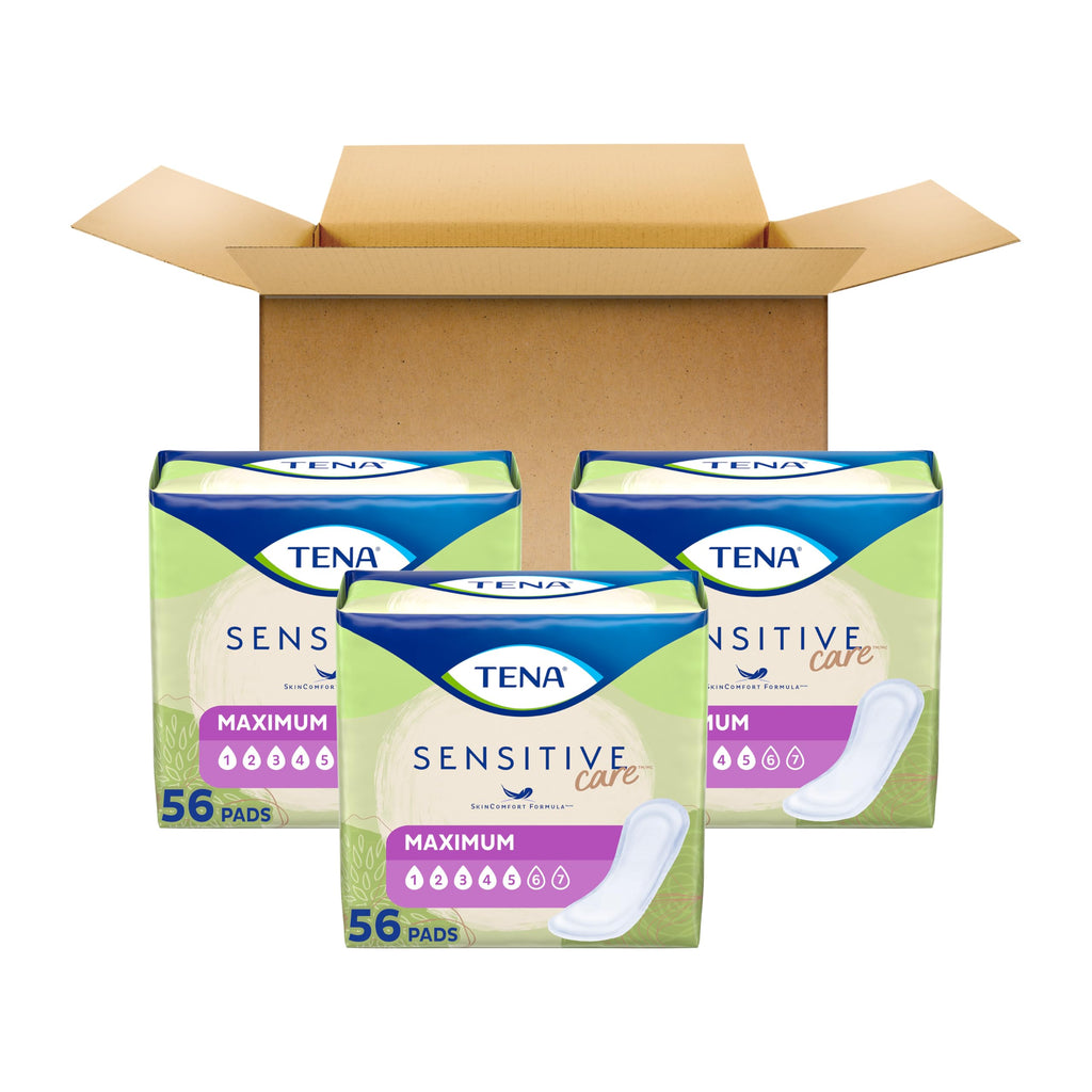 Tena Incontinence Pads, Bladder Control & Postpartum for Women, Maximum Absorbency, Regular Length, Intimates - 168 Count