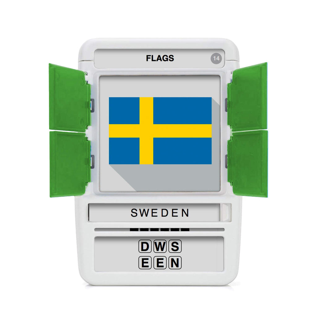 100 PICS Flags of The World Travel Game - Learn 100 Country Flags | Flash Cards with Slide Reveal Case | Geography Card Game, Gift, Stocking Stuffer | for Kids and Adults | Ages 6+