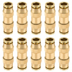 Boeray 5/16" Straight Brass Union, DOT Approved Air Line Connector 10PCS