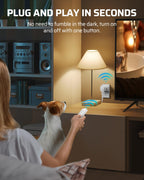DEWENWILS Wireless Outlet, Programmable and Expandable Electrical Outlet Switch, Wireless Remote Light Switch, 100FT Range, 1 Remote and 3 Outlets