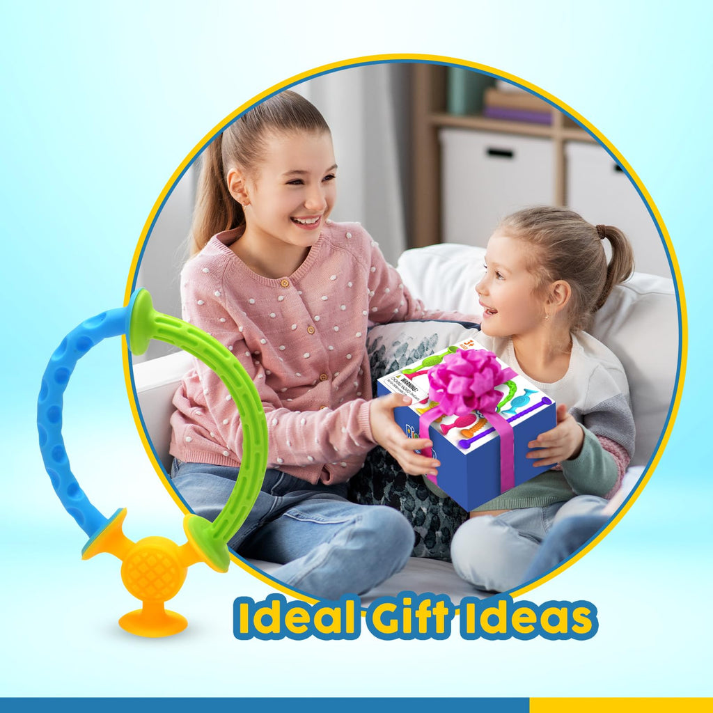 Bath Toys Suction Sensory Toys: 20 Pcs Silicone Suction Cup Toys - Bath Toys No Hole - Sensory Toys for Baby Toddlers