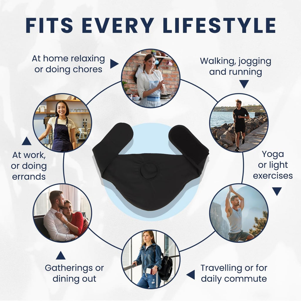 YConnect Ostomy Belt for Men & Women | Colostomy Ostomy Bag Covers for Sports | Discreet Ileostomy Belt | Ostomy Bag Cover | Ostomy Wrap Abdomen | Inner Pocket to Hold Ostomy Pouch (Black, Medium)