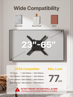 monTEK Full Motion TV Wall Mount Bracket for 23-65 Inch TVs up to 77 lb