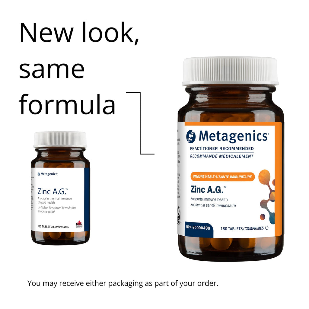 Metagenics Zinc A.G. Tablets, 180 Count