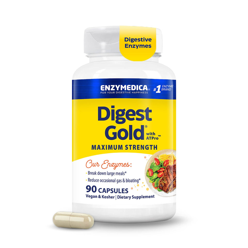 Enzymedica Digest Gold, Maximum Strength, ATPro Energy Support - 90 Caps