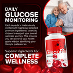 Gluco Bio Healthy Vitamin Capsules, GlucoBio Advanced Supplement, All Natural Formula to Maintain Healthy Levels, Maximum Strength Daily Formula, Gluco Bio Pills Reviews (2 Pack - 120 Capsules)