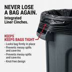 Kleen Commercial Brute Heavy-Duty Round Trash Can, 44-Gallon, Gray, Utility Garbage Container, Landscapers/Construction Sites/Restaurants/Offices/Warehouses Made in USA