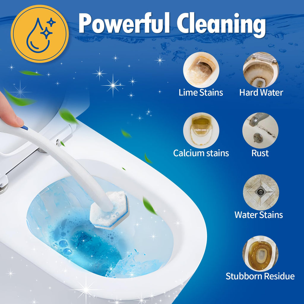 Swilsweep 40 Count Toilet Bowl Wand Refills, Disposable Toilet Cleaner Refills, Disposable Wand Heads Compatible with Clorox and the Most Toilet Brushes