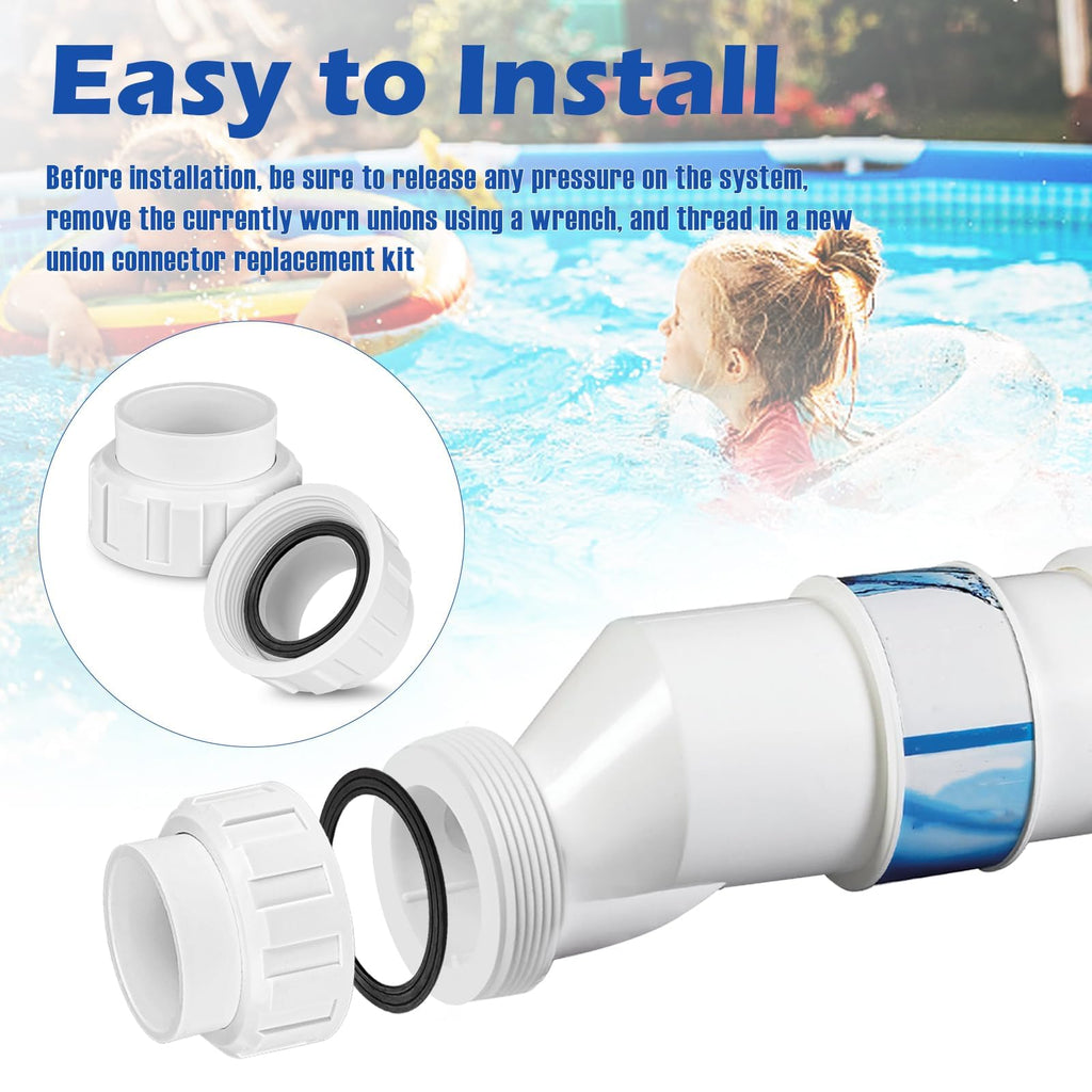 Antrys Salt Cell 2" Union Replacement for Goldline Hayward Salt Chlorine Generators, GLX-Cell-Union 2-Inch Pump Union for Hayward Salt Cell, Pool Part for Spa Pump Connections, 2 Pack