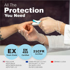 Raxwell Clear Vinyl 3 Mil Disposable Cleaning Gloves - Large, 1000 Count - Food-Safe Cooking & Food Prep Gloves - Latex-Free Exam & Medical Gloves