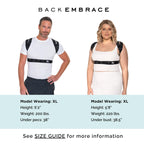 BackEmbrace Posture Corrector for Women and Men - Made in USA - Slim and Adjustable Shoulder Brace - Back Brace for Back Pain Relief - Pink Pebble XL