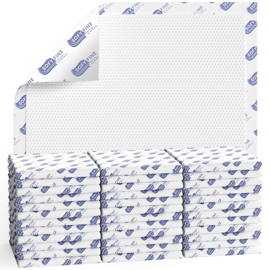 SOFYFINE Tear Resistant Bed Pads 36"x36" Disposable Extra Large 135 Gram Heavy Duty Absorbency Adults Incontinence Chucks, XXL Thicken Puppy Pee Pads,10X Absorbency 360 Lb Transfer[30 Pads]