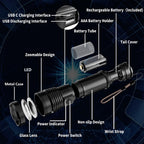 Esgofo Flashlights High Lumens 100000 Rechargeable, Super Bright Handheld LED Flash Light, Powerful Emergency Linternas, Waterproof, Long Lasting, for Hiking Camping Gift