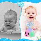 ANGGIKO Baby Girl Bath Toys, Toddler Bath Toys for Kids Ages 1-3, Light Up Whale Bath Toy Sprinkler, Pool Water Table Infant Baby Toy 6-12-18 Months Bathtub Fountain Toy Girls 1st Birthday 1 2 3 Gifts