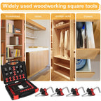 DIYLOG Corner Clamp for Woodworking, 90 Degree Corner Clamp, 4 Pack 5.5"x 5.5" Aluminum Alloy Right Angle Woodworking Tools, Positioning Squares for Picture Frame, Box, Cabinets, Drawers