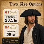 HOMELEX Pirate Hat for Women & Men Colonial Tricorn Halloween Adult Revolutionary war Costume Accessory