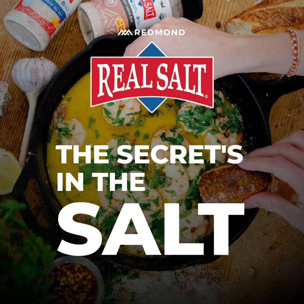 Redmond Real Salt - Sea Salt, Gluten Free Fine, 26 Oz Pouch (2 Pack)