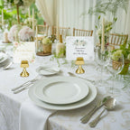 Kathfly 24 Pcs Wedding Table Number Holders 1.7 Inch Gold Mini Metal Place Card Holders Bulk Harp-clip Table Sign Stands Card Holder Display Picture Memo Notes Menu for Restaurants Birthday Decor