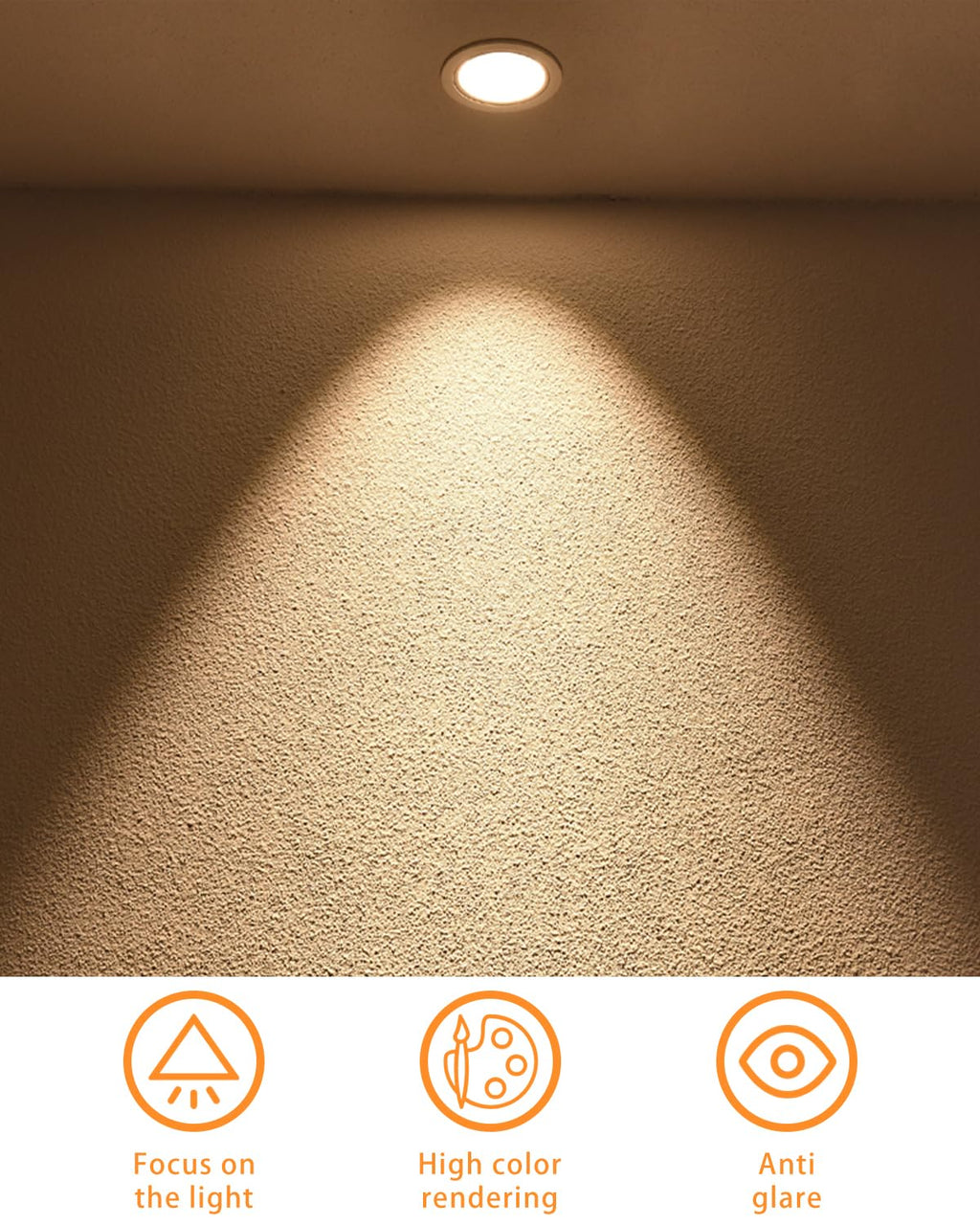 GOHDLAMP MR16 LED Bulbs 50W Halogen Equivalent Landscape Light Bulbs, 2700K Warm White 5W GU5.3 MR16 12V Spotlight Bulb, Non-Dimmable 38° Beam Angle for Landscape, Recessed, Track Lighting 6 Pack