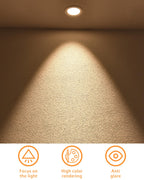 GOHDLAMP MR16 LED Bulbs 50W Halogen Equivalent Landscape Light Bulbs, 2700K Warm White 5W GU5.3 MR16 12V Spotlight Bulb, Non-Dimmable 38° Beam Angle for Landscape, Recessed, Track Lighting 6 Pack