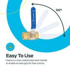 Eastman 1/2 Inch IPS Heavy Duty Full Port Ball Valve, Brass Plumbing Fitting, 20045LF
