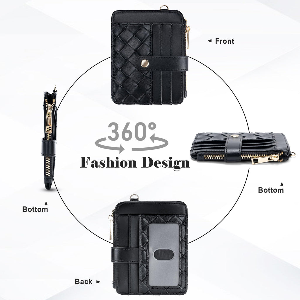 Airkit Keychain Wallet with Bracelet RFID Blocking Wristlet Credit Purse Card Holder, Silicone Bead Tassel Key Ring for Women