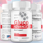 Gluco Advance Capsules, Official Gluco Advance Supplement Pills with All Natural Ingredients, Advanced Formula Supplement with Maximum Strength Premium Vitamins for Women & Men (60 Capsules)