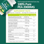 Liposomal Palmitoylethanolamide 2000MG + Luteolin 200MG + Turmeric 200MG & Fisetin 100MG, Micronized Pea 99% Highly Purified Enhanced Absorption Pea Supplement, 120 Capsules