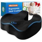 BlissTrends Memory Foam Seat Cushion for Office Chair & Car Seat, Black