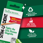 The Natural Dentist Stim-U-Dent Mint Dental Picks, Wooden Toothpicks for Food & Plaque Removal, Travel-Friendly, 48 Packs of 25 (2400 Picks)