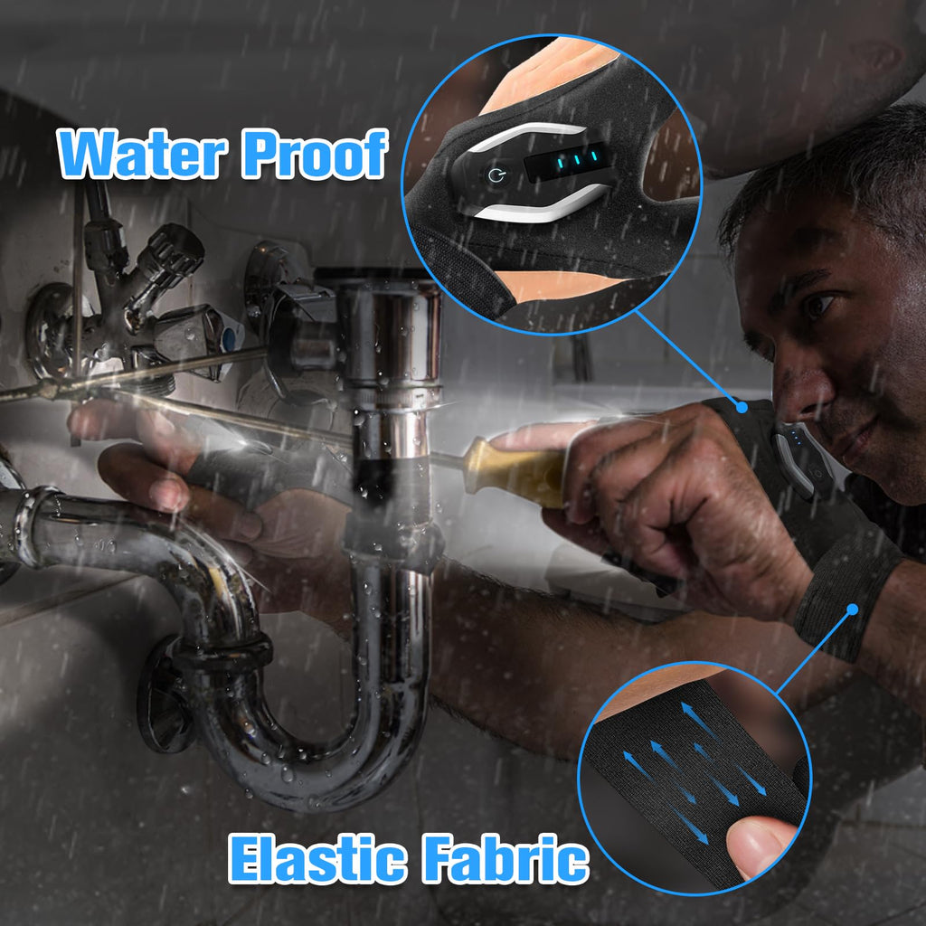 Hinshark Gifts for Men LED Flashlight Gloves, Anniversary Birthday Gifts for Men Dad Him Husband Boyfriend, Dad Gifts for Fishing Auto Repair, Camping Essentials Cool Gadgets Tools for Men