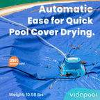 Vidapool 1/2 HP Pool Cover Pump Automatic On Off, Submersible Sump Pump Inground/Above Ground, 2169 GPH Water Removal Pump with 25 Feet Power Cord for Swimming Pool, Pond, Basement, Window Well, Blue