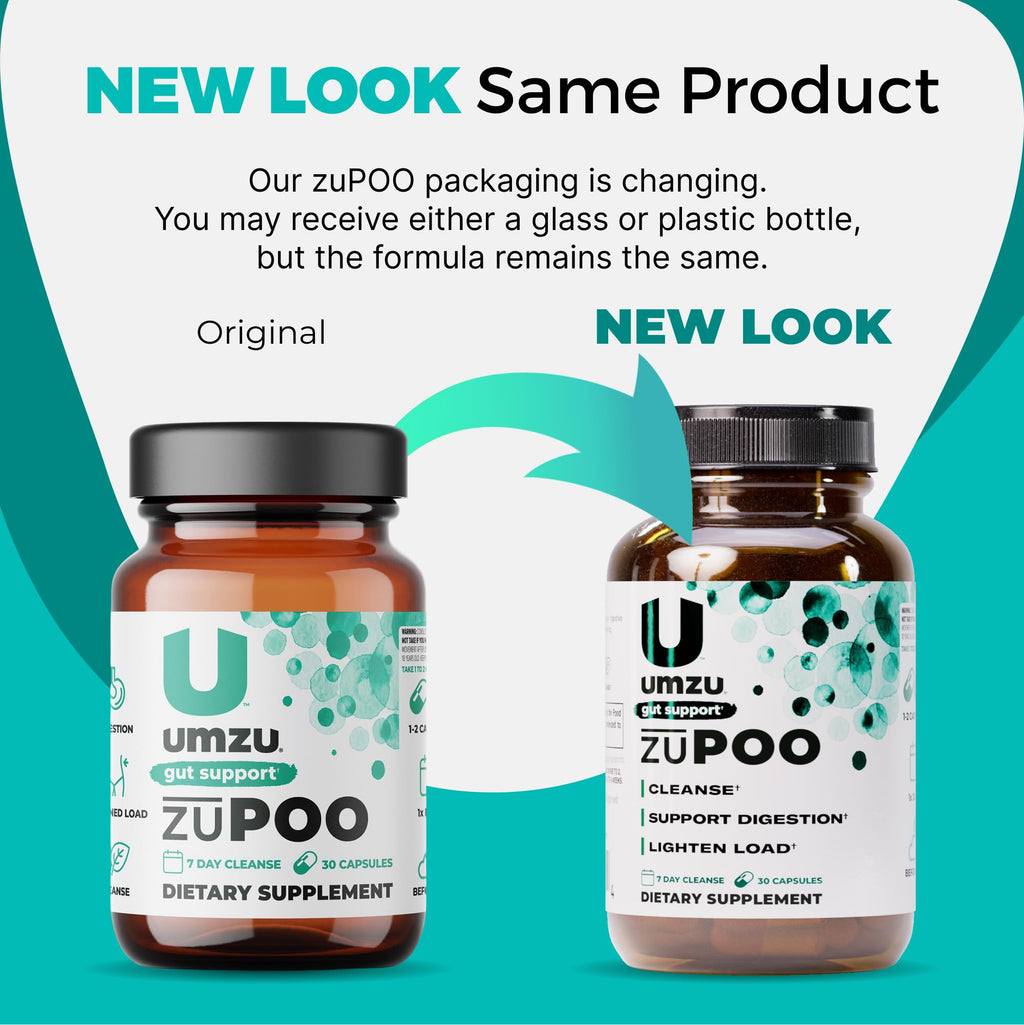 UMZU zuPOO Gut Cleanse Detox, 30 Capsules – 7-Day Natural Colon Cleanse with Cascara Sagrada & Magnesium Citrate – Vegan, Non-GMO, Gluten-Free Detox Cleanse Supplement for Healthy Bowel Support