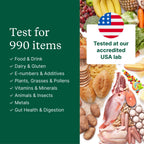 Check My Body Health 990 Items Complete Food Sensitivity Test Kit for Adults and Kids – Non-Invasive Food Intolerance Test Kit – At-Home Hair Sample Bioresonance Testing with Results in 3–5 Days