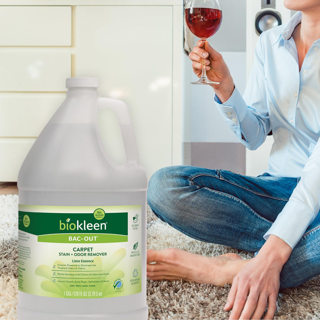 Biokleen Bac Out Enzyme Cleaner, Stain & Pet Odor Eliminator, Lime Scent