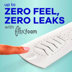 Always Pure Cotton Feminine Pads for Women, FlexFoam Pads with Wings, Size 2, Heavy Absorbency, Unscented, 72 Count (3 Packs of 24)