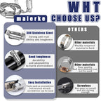 maierke 222PCS 304 Stainless Steel Hose Clamps Assortment Kit,Metal Adjustable 1/4"-2-3/4"(6-70mm) Worm Gear Hose Clamp Small Hose Clamps for Automotive,Radiator Pipe,Plumbing,Fuel Line