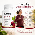 Onswildc Nutrise Beetroot Capsules，Vegan, Non-GMO, Gluten-Free, 90 Capsules