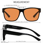 ANDWOOD Fit Over Blue Light Blocking Glasses for Women Men Fitover Computer TV Gaming AR Coatings Lens Improve Sleep Amber Orange