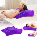 Opertam Inflatable Wedge Pillow for Traveling, Lightweight Wedge Pillow for Acid Reflux Relief, Portable Pillow Wedges for Sleeping, Blow Up Travel Pillow for Camping, Back Lumbar Support