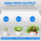 JESLED Waterproof T8 Grow Lights, 4FT 5000K Full Spectrum Daylight, 2Packs