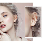 14K Gold 925 Silver Hoop Hypoallergenic Teardrop Dangle Earrings for Women