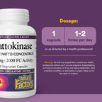 Natural Factors - Nattokinase 100mg, Supports Circulatory Health, 60 Vegetarian Capsules