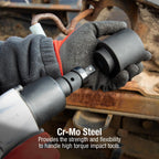 SUNEX TOOLS 2300, 1/2" Drive, Universal Impact Joint, Cr-Mo Steel, Radius Corner Design, Flexible, Meets ANSI Standards