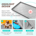 SIKADEER Waterproof Under Sink Mat 34" x 22", Silicone Mat Kitchen liner